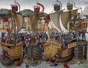 Drown: Battle of l'Ecluse, fought in Sluys bay, when