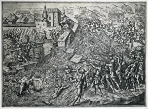 Magnanimous: Battle of Muhlberg. Engraving from the German