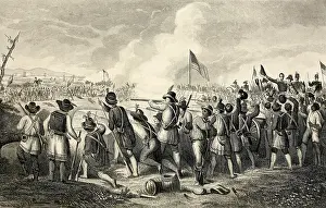 Lcgr1704: Battle of New Orleans viewed from behind the American