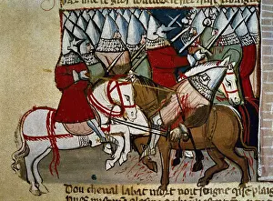 Chanson: Battle of the Paladins in Spain. Illustration
