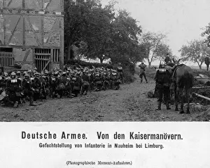 Manoeuvres: Battle position during the imperial manoeuvres, 1905