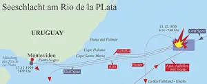 Langsdorff: Battle of the River Plate Map 1939