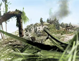 The Battle of Tarawa Colourised