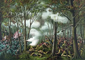 1811: Battle of Tippecanoe, - American troops fighting