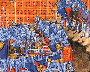 Abdul: Battle of Tours or Battle of Poitiers. Octuber 732. Miniatur