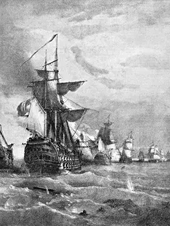 Great Britain: Battle of Trafalgar (October 21, 1805). Engraving, 1898