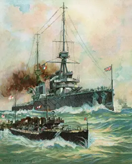 Battlecruiser: A Battlecruiser and a Destroyer