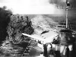 Renamed: The battleship Deutschland during a training exercise