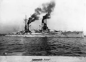 Battleships: The battleship SMS Kaiser, 1913