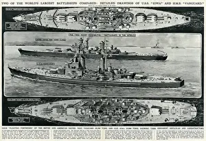 Two Battleships Comparison by G. H. Davis