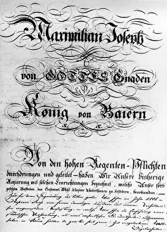1818: Bavarian Constitution from 1818