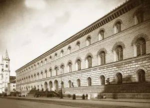 Ludwigskirche: Bavarian State Library in Munich, around 1900