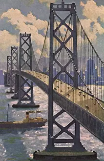 Alameda: Bay Bridge. Oakland