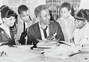 Laws: Bayard Rustin speaking with young adults before