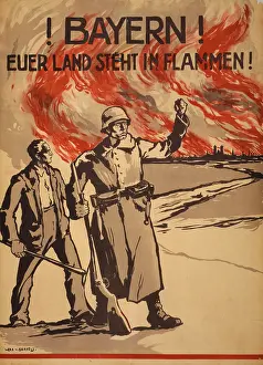 Flammen: Bayern! Euerer Land steht in Flammen!