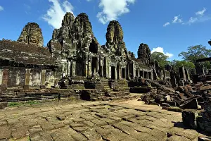 Reap: Bayon, Khmer Temple in Angkor Thom, Siem Reap, Cambodia
