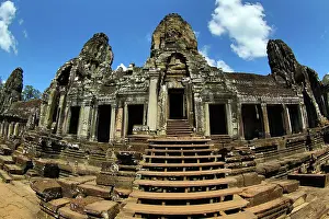 Reap: Bayon, Khmer Temple in Angkor Thom, Siem Reap, Cambodia