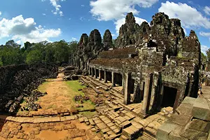 Reap: Bayon, Khmer Temple in Angkor Thom, Siem Reap, Cambodia