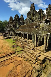 Reap: Bayon, Khmer Temple in Angkor Thom, Siem Reap, Cambodia