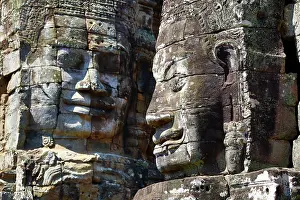 Reap: Bayon, Khmer Temple in Angkor Thom, Siem Reap, Cambodia