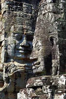 Reap: Bayon, Khmer Temple in Angkor Thom, Siem Reap, Cambodia
