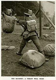 Practising: Bayonet training H.A.C. Reserve 1916