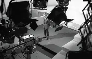 Tomorrows: BBC TV Centre Tomorrows World studio Raymond Baxter