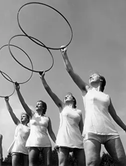Gymnastic: BDM girls doing gymnastics, 1939