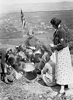 Outing: BDM girls during an outing, 1934