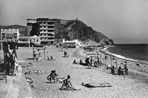 Holidaymaker: Beach at Almunecar, Andalusia, Spain