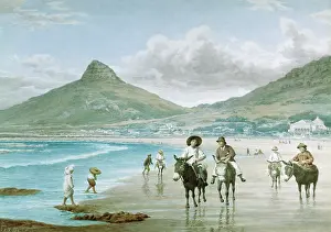 Iziko: On the Beach at Camps Bay, circa 1900