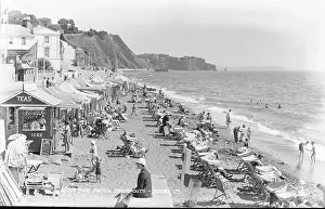 Huts: Beach Day at East Sands, Teignmouth