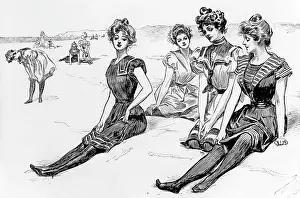 Bathe: Beach fashion, 1886