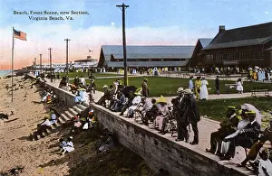 Holidaymaker: Beach front, new section, Virginia Beach, Virginia, USA