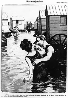 Simplizissimus: Beach holiday, 1910
