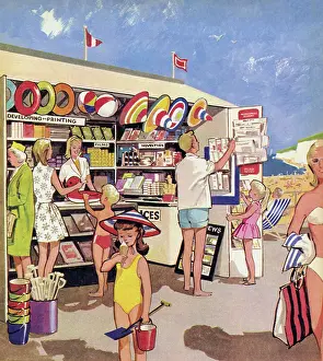 Look & Learn Nursery Material: The Beach Kiosk Lady