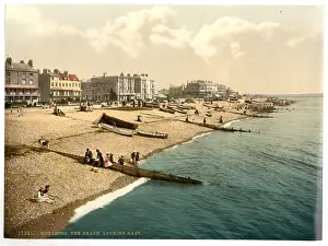 Worthing: The beach looking east, Worthing, England