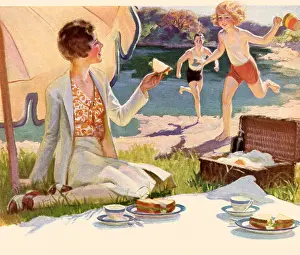 Tempting: Beach Picnic with Mother