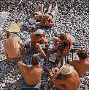 Sochi: BEACH/PLAYING CARDS 1971