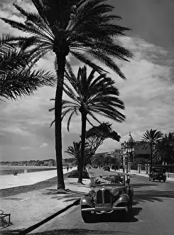 Anglais: Beach promenade in Nice, 1937