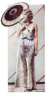 Mary Evans (colourised): Beach pyjamas, 1931