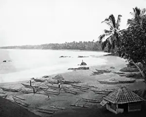 Lankan: Beach scene, Ceylon (Sri Lanka)