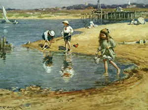 Blacklock: Beach Scene ' with children