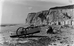 Huts: Beach Scene at Dumpton Gap