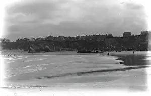 Seagulls: Beach Scene at Newquay