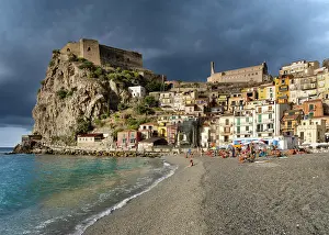 Strait: Beach, Scilla, Calabria, Italy
