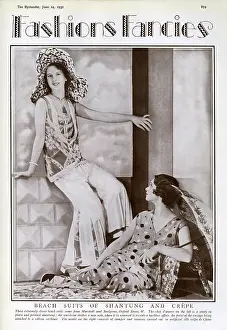 Oct18: Beach suits of shantung and crepe
