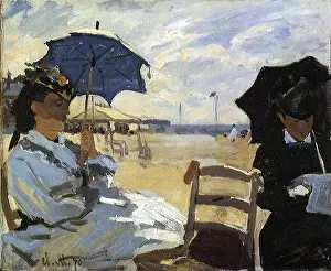 Trouville: The Beach at Trouville, by Monet