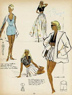 Pleated: Beach Wear 1940s