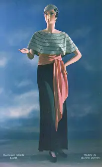 Beaded: BEADED CAPE GOWN 1934